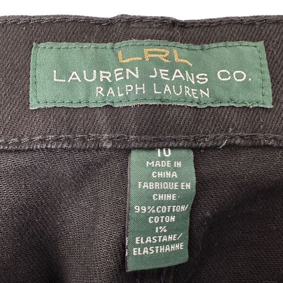 LRL Ralph Lauren Jeans Co Black Classic Straight Leg Denim Women Jeans Size 10 - Picture 6 of 9